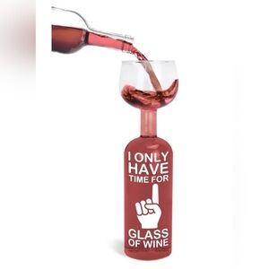 Big Mouth Wine Bottle Glass Holds a Full Bottle Funny Novelty Gift